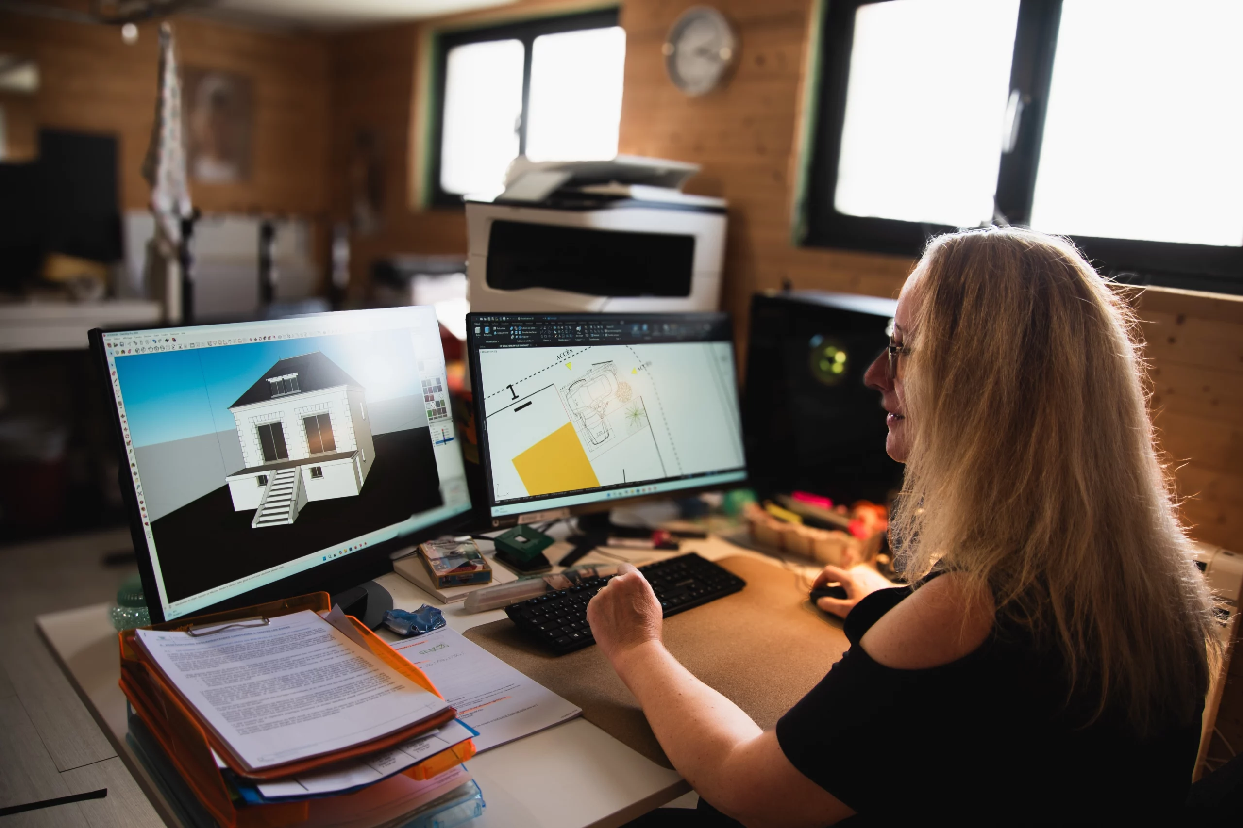 Fabienne travail sur SketchUp Plan technique pour permis de construire Indre-et-Loire {{brizy_dc_image_alt imageSrc=